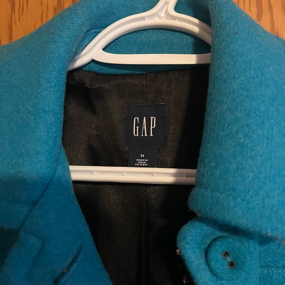 Blue warm wool coat - size M - Picture 3 of 3